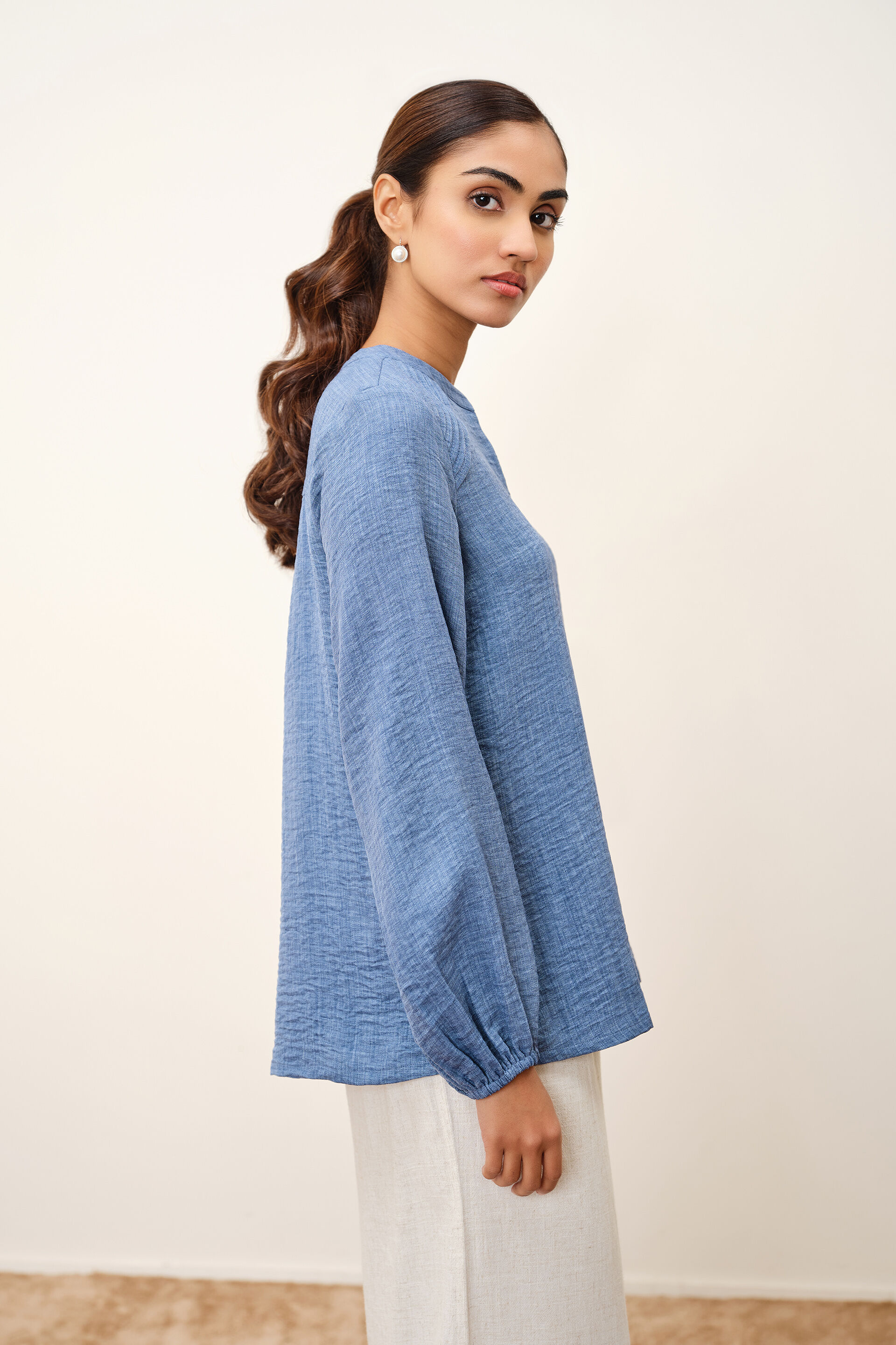 Ilian Blue Top, Blue, image 3